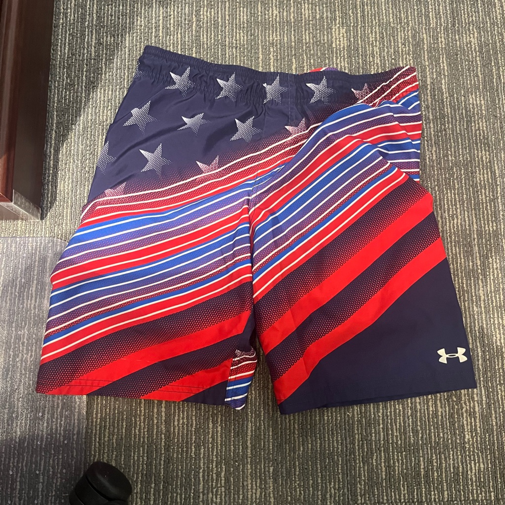 Under Armour Star-Spangled Red And Blue Shorts